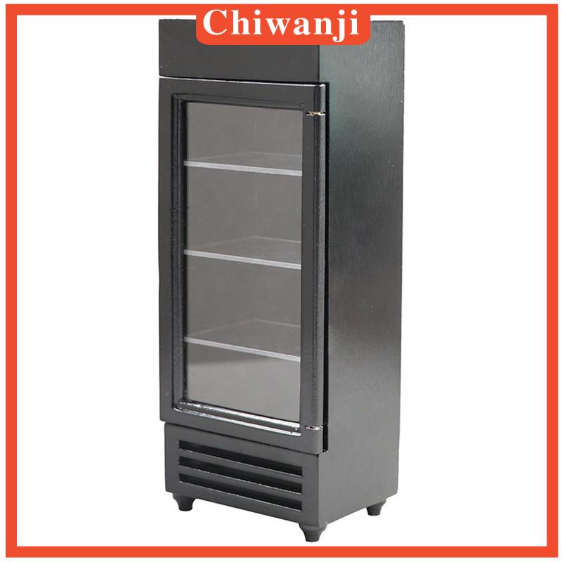 Tủ Lạnh Mini Bằng Gỗ Dùng Trang Trí Nhà Búp Bê 1: 12