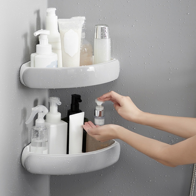 Kệ Đựng Đồ Dùng Hình Tam Giác Gắn Góc Tường Nhà Tắm / Nhà Bếp Tiện Dụng