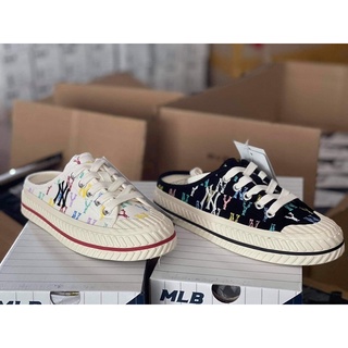 [Chính hãng] MLB PLAYBALL MULE MONOGRAM/ Giày Đạp Gót MLB Monogram