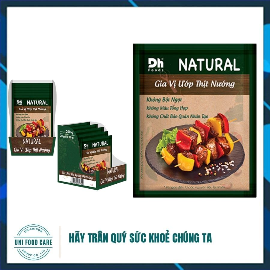 Gói NATURAL Gia Vị Ướp Thịt Nướng - Thương hiệu DH Foods