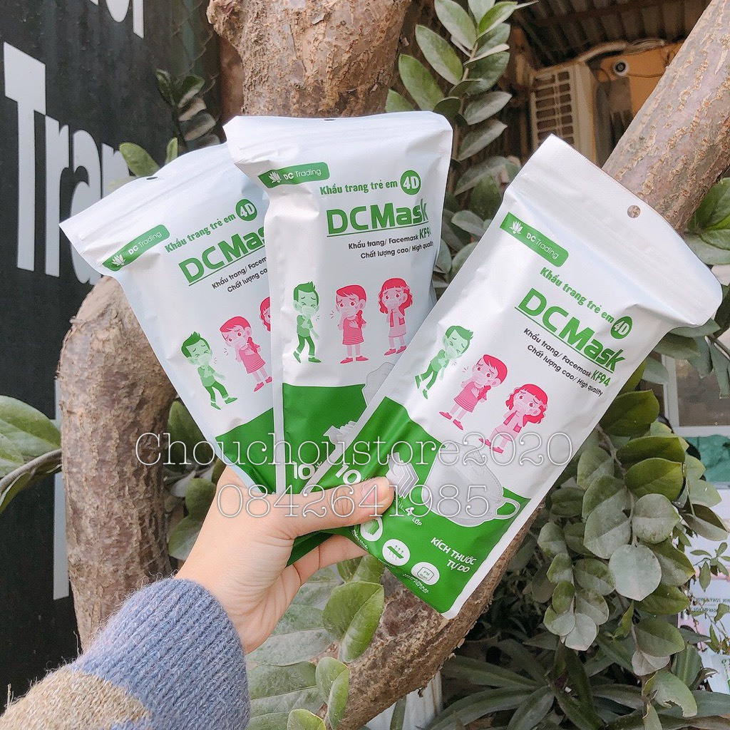 [HÀNG CÓ SẴN] Khẩu Trang Y Tế Trẻ Em KF94 4D DC Kháng Khuẩn In Hoạ Tiết Cho Bé Từ 4-12 Tuổi