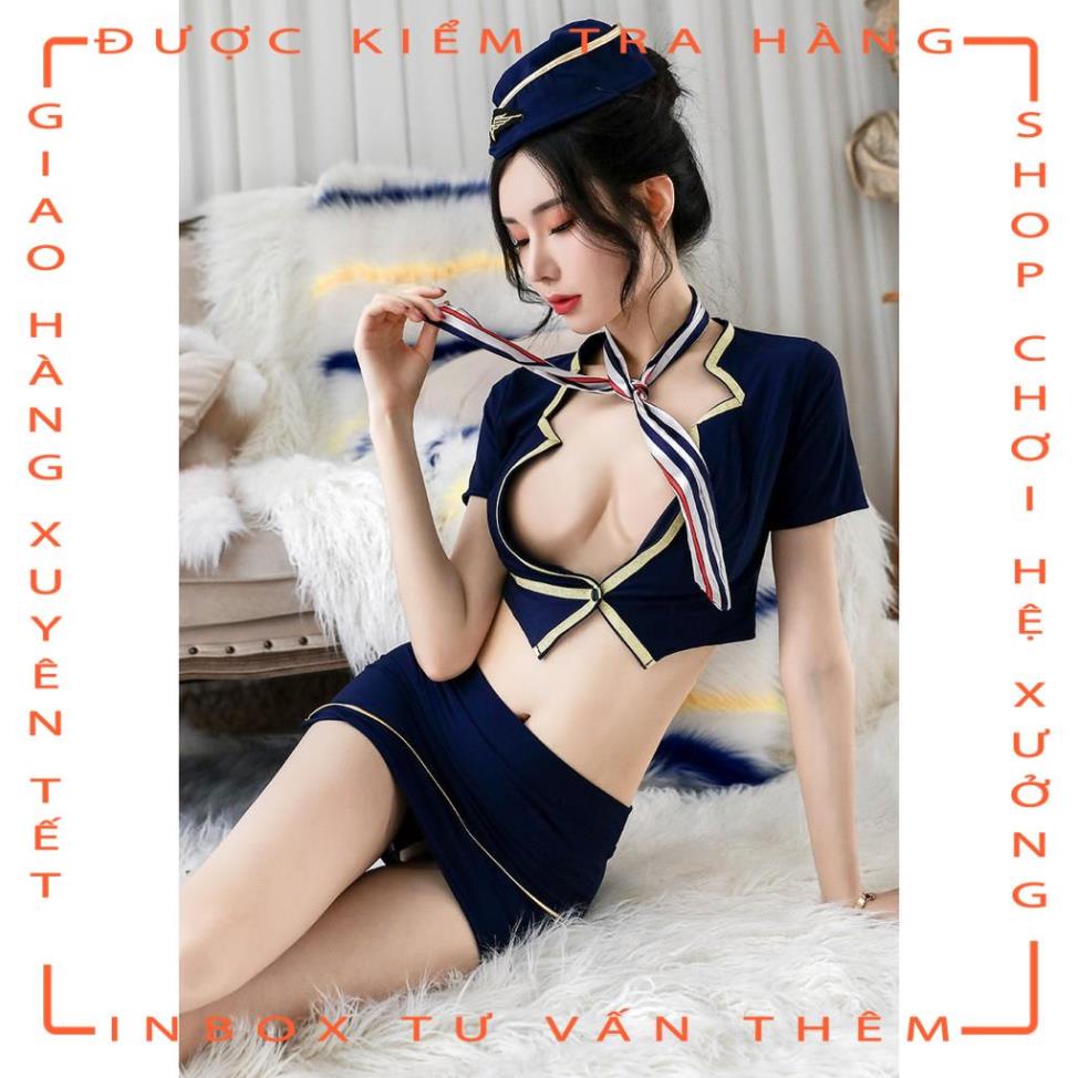 Bộ cosplay sexy nữ phi công trang phục nữ tiếp viên hàng không gợi cảm váy ngủ đầm ngủ sexy CP07  - hot tiktok | BigBuy360 - bigbuy360.vn