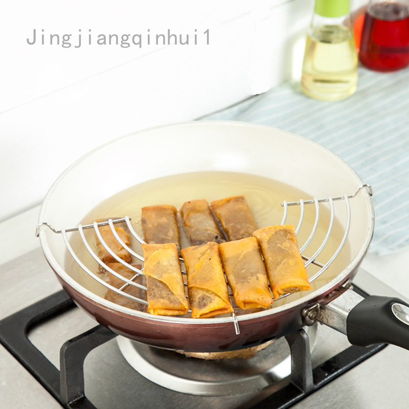 Jingjiangqinhui1 Giá đỡ chảo chiên ráo dầu/nồi hấp bằng thép không gỉ chống nước