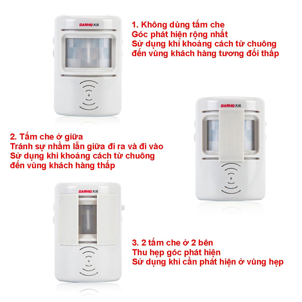 Chuông báo khách tự động 2 chiều thông minh DH-6602 - Chào mừng khách tới và tạm biệt khách rời đi