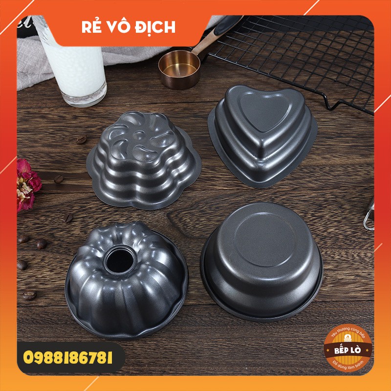 Khuôn nướng bánh chống dính mini 4 inch nướng bánh bông lan CHẤT LƯỢNG GIÁ TỐT