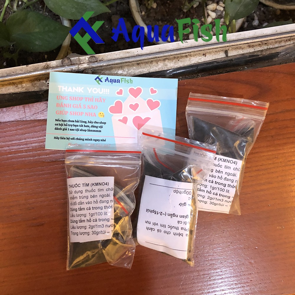 Chế Phẩm Th.uốc Tím 100g Dùng Khử Trùng Nguồn Nước, Tắm Cho Cá