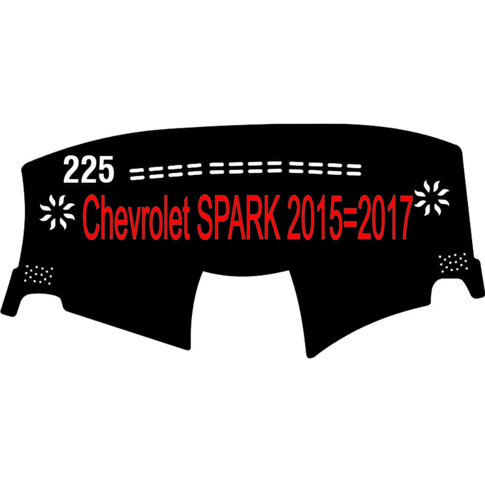 Thảm Taplo xe Chevrolet Spark từ năm 2009 đến 2017 chất liệu Nhung lông cừu hoặc Da Carbon