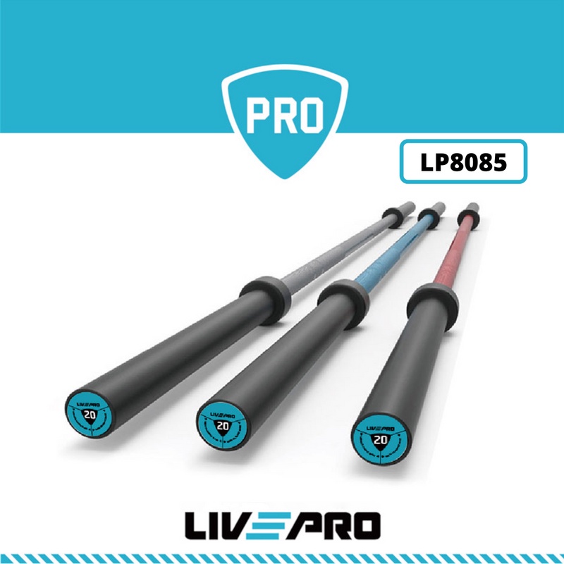 Thanh đòn tạ chuẩn thi đấu quốc tế cao cấp tập Squat deadlift Nam Livepro Chính Hãng LP8085 MEN‘S CERAKOTE TRAINING BAR
