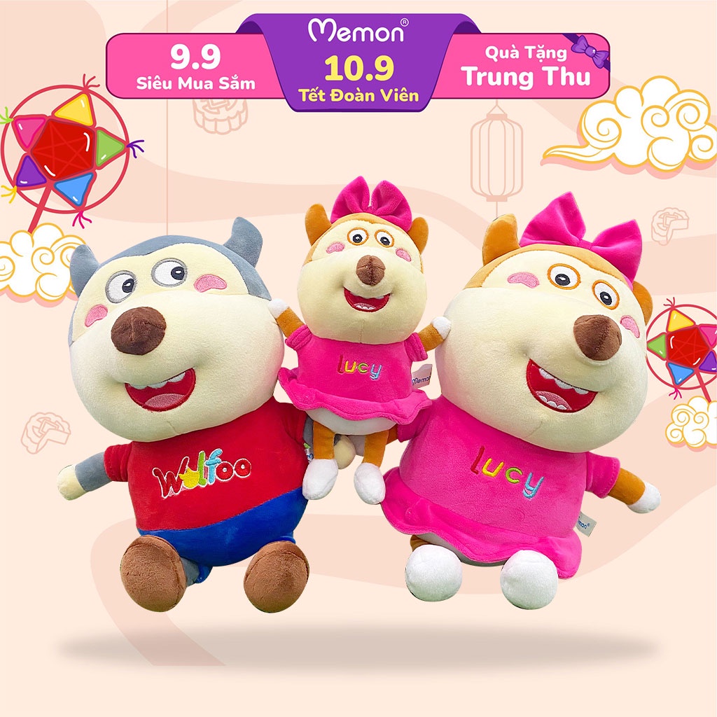 Gấu Bông Sói Wolfoo Cho Bé Trong Phim Hoạt Hình Wolfoo & Lucy - Memon