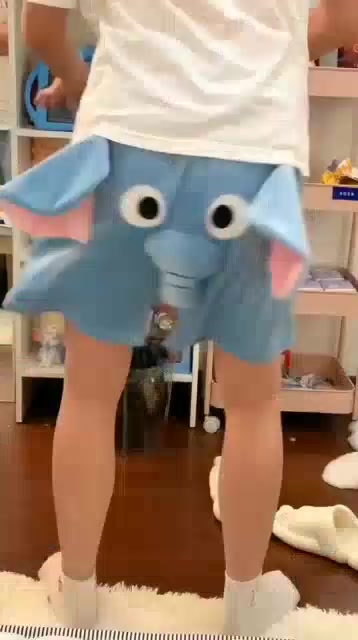 Mushiqi Quần Short Dáng Rộng Co Giãn Mặc Ở Nhà Họa Tiết Chú Voi Dễ Thương Dành Cho Nam Và Nữ | BigBuy360 - bigbuy360.vn