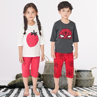 Đồ bộ cotton cho bé trai, bé gái mùa hè Unifriend U21-02