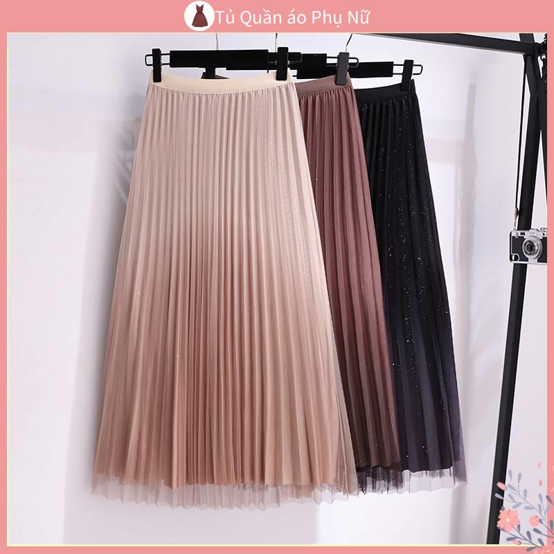Cha 'y bigsize nu' y bigsize nu 'S y bigsize nu x p h h ng nhung Chân Váy nhung Xếp Ly Vàng Đồng Dáng Chữ a Lưng Cao Phong Cách Mới Mùa Thu Đông 2021 Cho Nữ