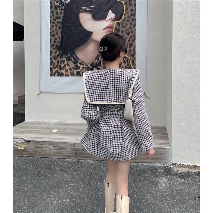 [Ảnh thật] Áo Khoác Vai Măng Tô Vai Thuỷ Thủ Hàn Quốc | BigBuy360 - bigbuy360.vn