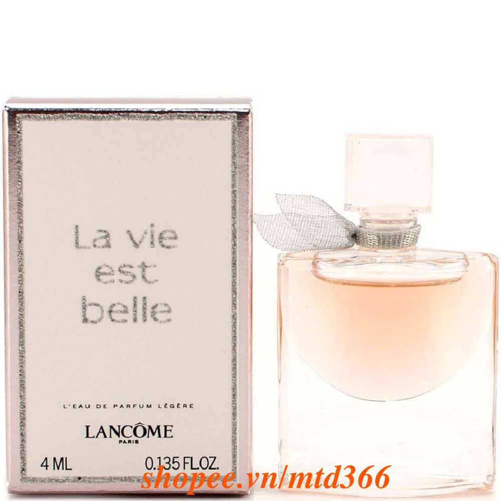 Nước Hoa Nữ 4Ml Lancome La Vie Est Belle L’Eau De Parfum Tách Bộ Không Có Vỏ Hộp. Chính Hãng.