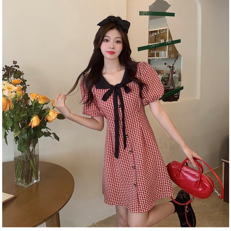 Đầm Bigsize caro nổi phong cách tiểu thư 60 - 73 ký