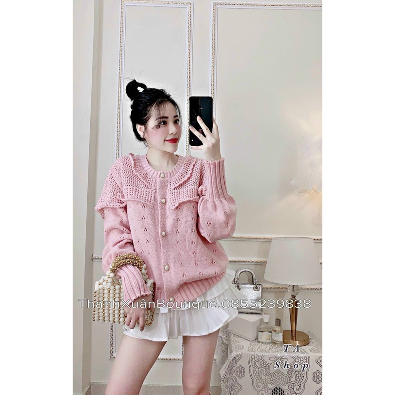 Áo len nữ form rộng, áo len tay bồng tiểu thư siêu dễ thương dễ phối đồ | BigBuy360 - bigbuy360.vn