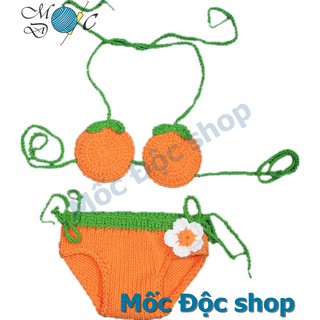 Bikini len cho bé gái – Trái cam - Chụp ảnh, đi biển, quà tặng đầy tháng