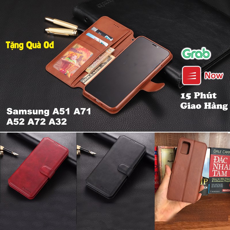 Bao da ốp lưng điện thoại Samsung A51 A71 A52 A72 A32 kèm ví gập nắp da thật  mềm mịn - azns | BigBuy360 - bigbuy360.vn