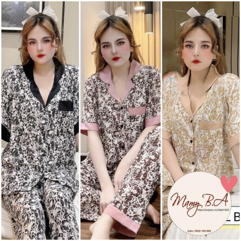 BIGSIZE - Pijama lụa Thái tay ngắn quần dài - Đồ ngủ nữ lụa loại 1 cao cấp không nhăn (ẢNH THẬT CỦA SHOP) ་