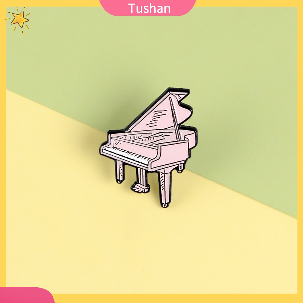 Trâm Cài Áo Hình Đàn Piano Hoạt Hình Unisex
