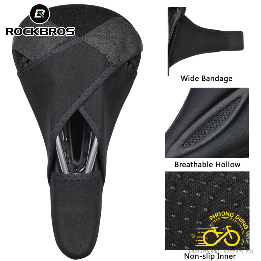 Nệm bọc yên xe đạp Silicon siêu mềm ROCKBROS