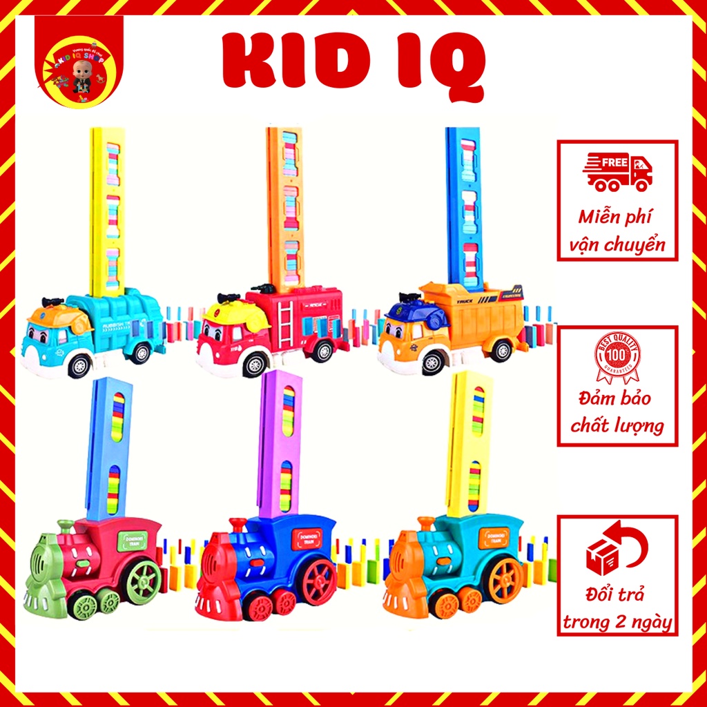 ĐỒ CHƠI trẻ em thông minh xe lửa tàu hỏa domino xếp tự động giúp bé thỏa sức sáng tạo Kid IQ KI03