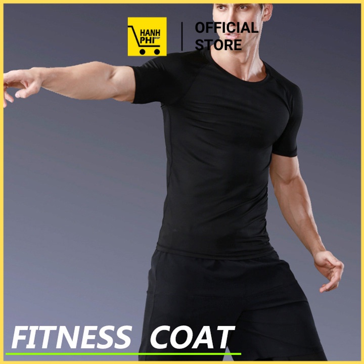 Áo Thể Thao Nam Tập Gym Cao Cấp Vải Coolmax Full đen - Áo Fitness Coat nam thoáng mát nhanh khô