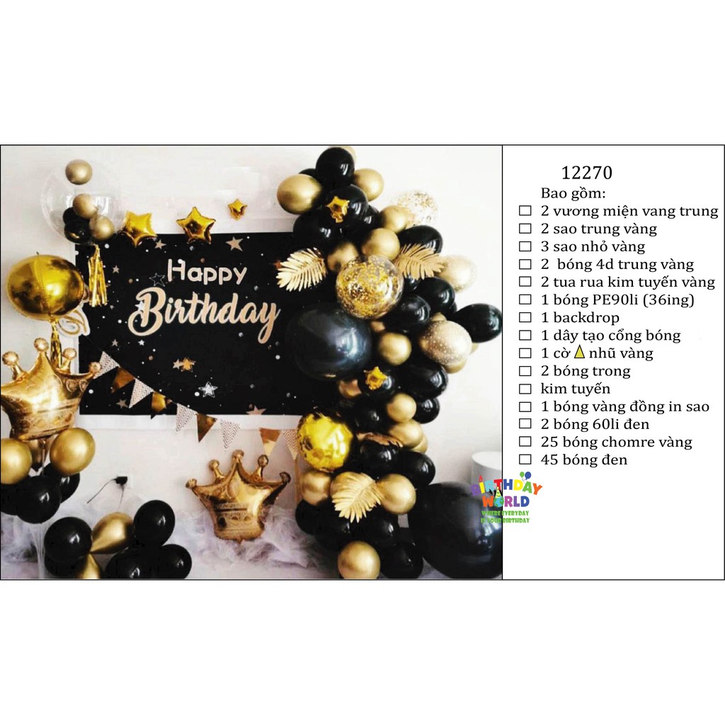 SET BÓNG SINH NHAT - ĐẦY ĐỦ PHỤ KIỆN KÈM PHÔNG IN TÊN TUỔI BÉ | BigBuy360 - bigbuy360.vn