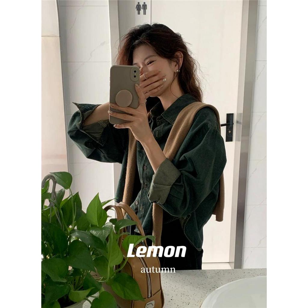 Áo Sơ Mi denim Tay Dài Phong Cách retro 67668