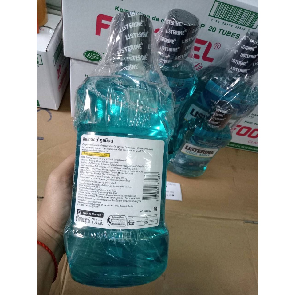 Nước xúc miệng Listerine (bộ 750ml+250ml)