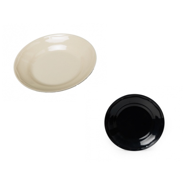 Dĩa Nhựa Melamine Sâu Lòng Màu Đen/Nâu
