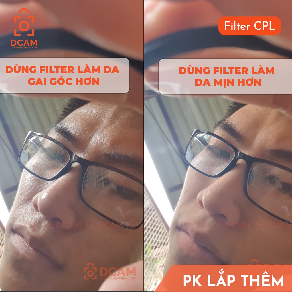 FILTER CPL kính lọc đường kính phi 49mm, 52mm, 58mm, 62mm, 67mm, 72mm, 77mm