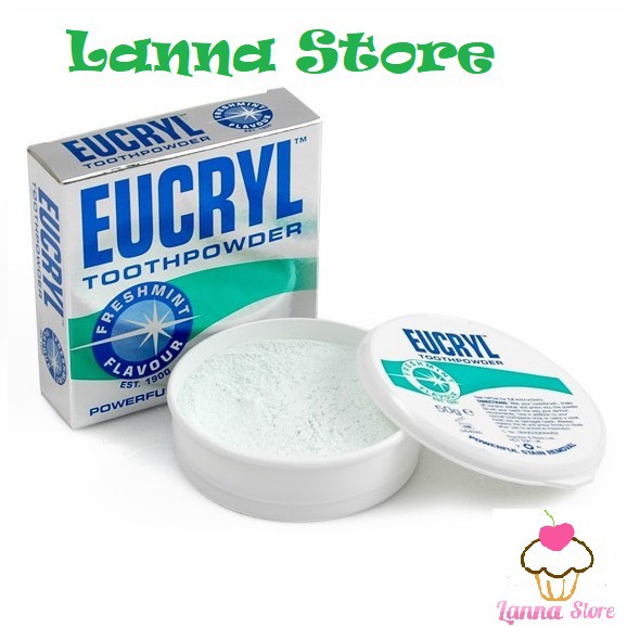 [Chính Hãng] Bột tẩy trắng răng / Kem đánh răng cấp tốc từ Anh Quốc EUCRYL - Hộp 50g