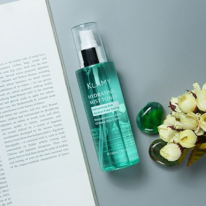 {2in1} XỊT KHOÁNG NƯỚC HOA HỒNG KLAMY HYDRATING MIST TONER (KHÔNG CỒN) - 150ML