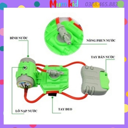 Đồ chơi trẻ em súng bắn nước vui nhộn cho bé trai, gái 3 4 5 6 7 8 9 10 11 12 tuổi. Đồ chơi vận động cho trẻ em