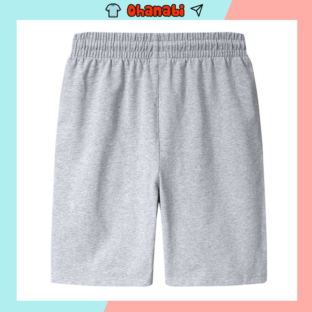 Quần short nam nữ ống rộng vải da cá mềm mịn thoáng mát unisex big size form rộng quần đùi mặc nhà nam nữ OHANABI