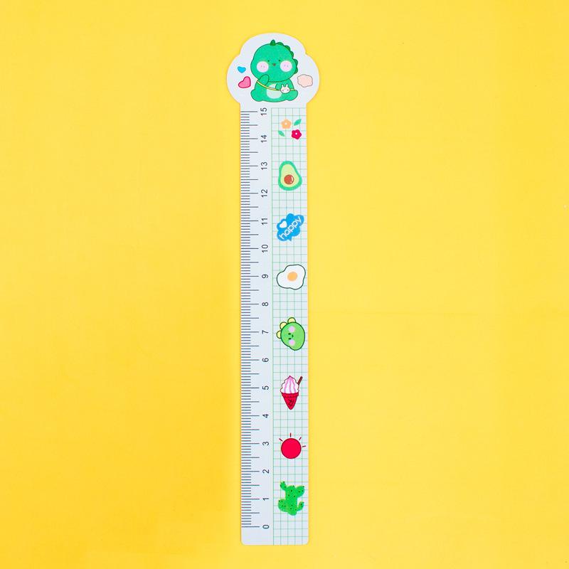 Thước Nhỏ Đo Đánh Dấu Trang Sách Hình Khủng Long Hoạt Hình 15cm