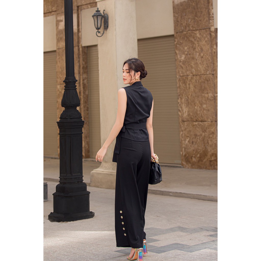 Áo clothesrack gile cổ vest Timie cột dây hông | BigBuy360 - bigbuy360.vn