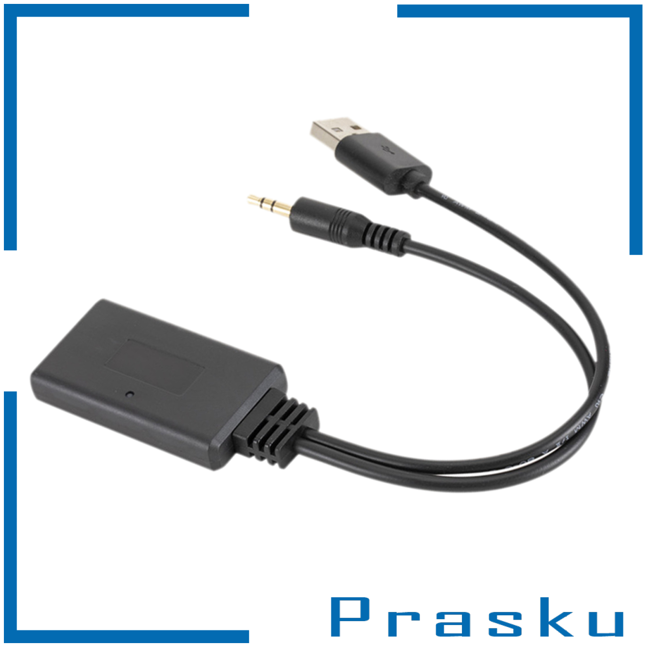 [PRASKU]Mini Bluetooth Receiver Adapter USB + 3.5mm Audio Car Adapter Device Kit New