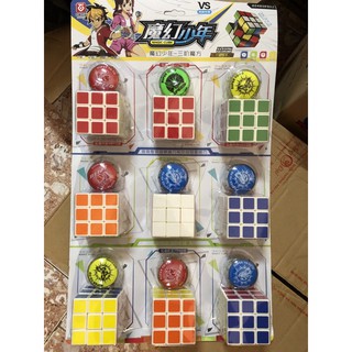 sỉ vỉ 9 bộ rubik mẹ con kèm yoyo