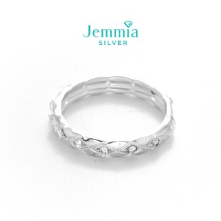 Nhẫn bạc nữ Jemmia mắt dứa đính đá - JM4021