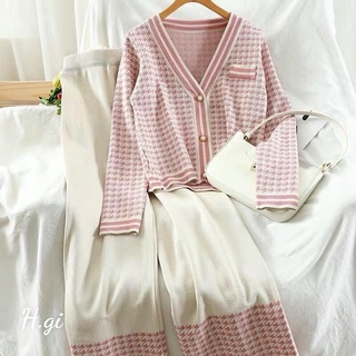 (BT) Set bộ len kẻ ziczac hàng QCL1
