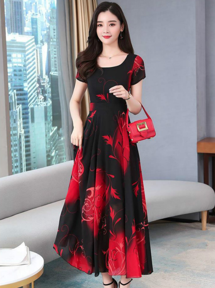 Đầm Lụa Tay Ngắn Dáng Rộng Kiểu Retro Pháp Thời Trang Mùa Hè 2021 Cho Nữ | BigBuy360 - bigbuy360.vn