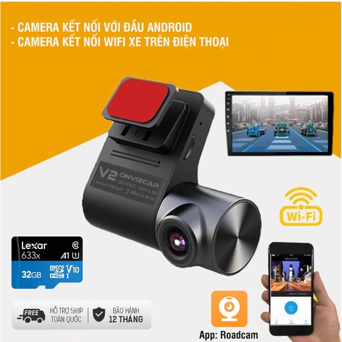 Camera hành trình Ô TÔ U2 | V2 Có WIFI DVR FHD 1080P Cao cấp, góc rộng siêu nét - Chuyên dụng cho xe hơi - BH 12 Tháng