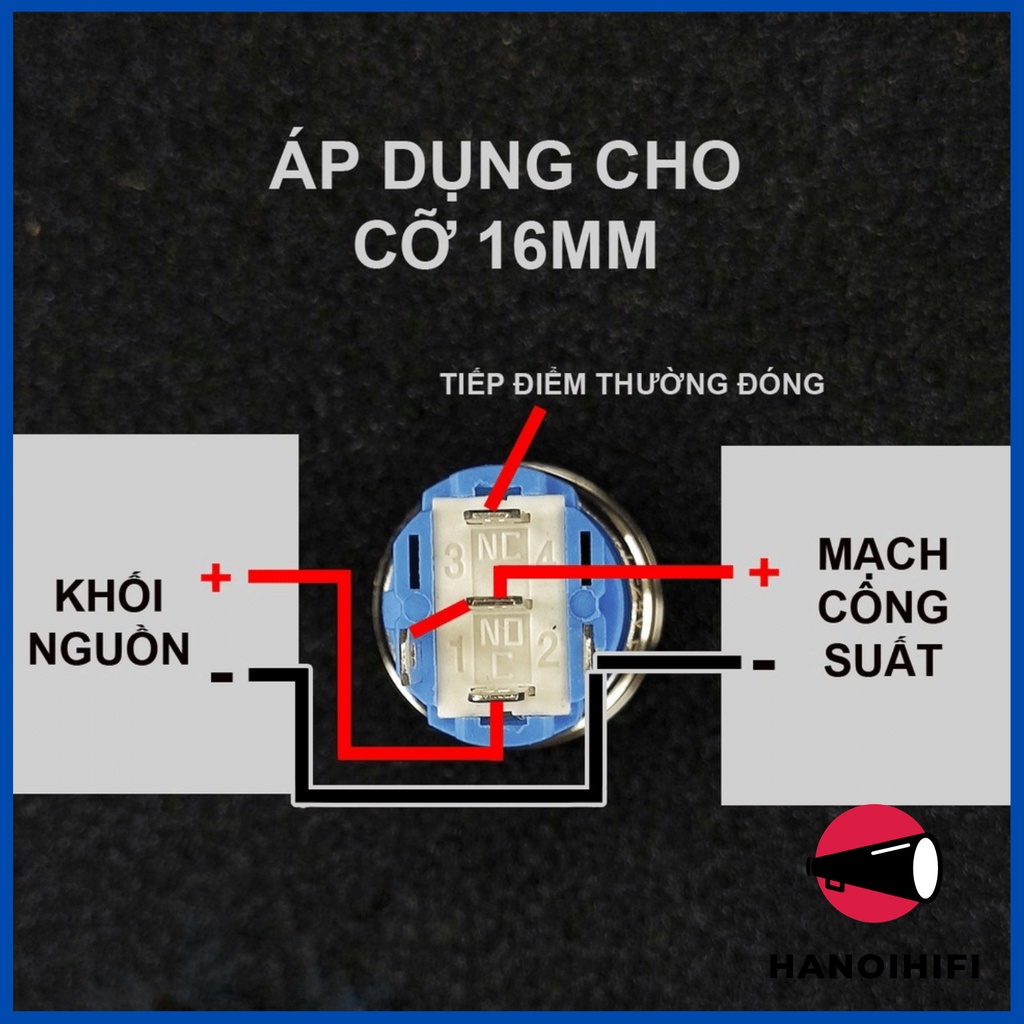 Công tắc đèn led , nút nhấn nguồn cho loa Bluetooth, nút nguồn diy nhiều màu, biểu tượng nguồn 12mm, 16mm