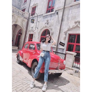 Quần baggy jean trơn