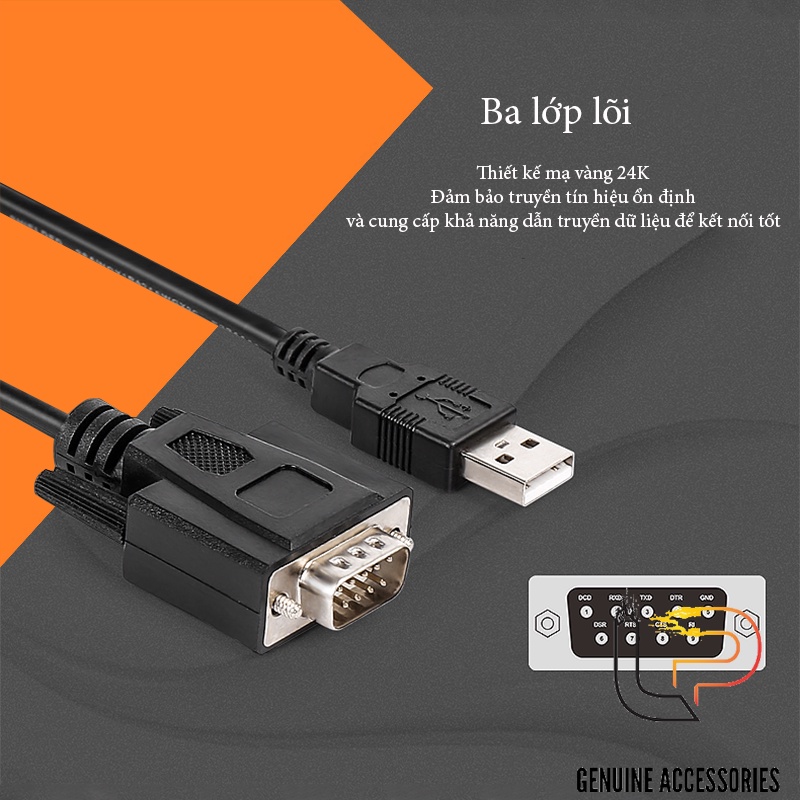 CÁP CHUYỂN USB 2.0 RA RS232 1.5M Z-TEK (ZE707)