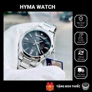 Đồng hồ nam tay dây thép sang trọng Casio MTP 1381D-1AV Mặt đen chống nước 5ATM Bảo hành 1 năm Hyma watch