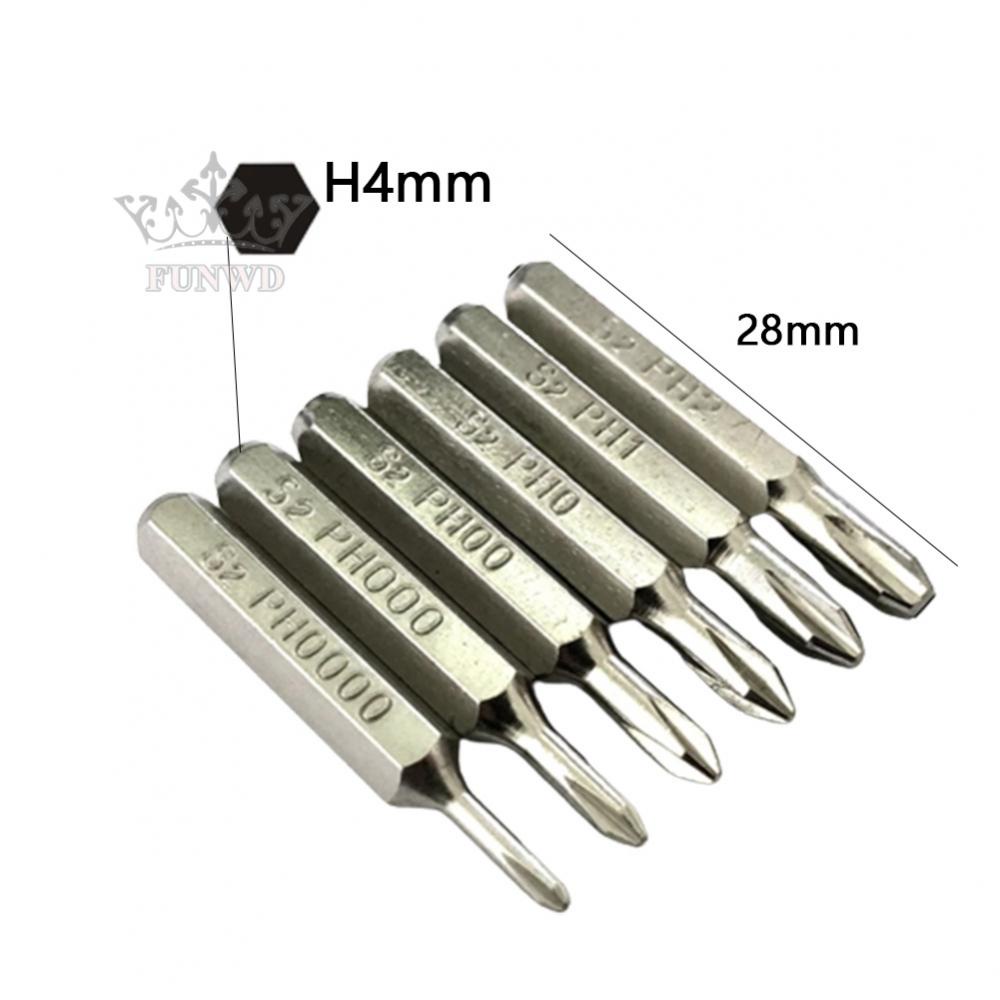 Đầu Tua Vít H4×28mm PH0000 PH000 PH00 PH0 PH1 PH2 4mm Chất Lượng Cao