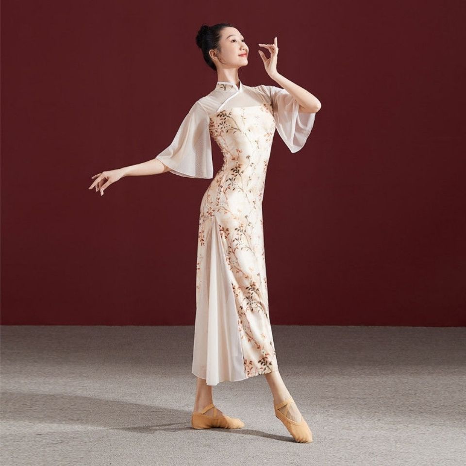 Trang Phục Sườn Xám Biểu Diễn Nhảy Truyền Thống Trung Hoa Dành Cho Nữ